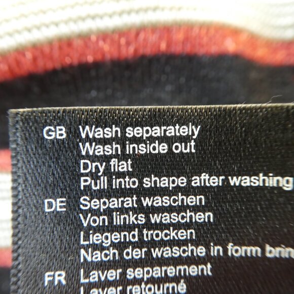 Scotch & Soda Maison Metallic Striped Sweater Lightweight Knit Ribbed Crewneck S - Picture 8 of 10